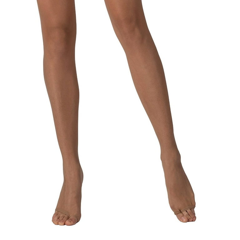 LECHERY Women's Matte Silky Sheer Toeless 7 Denier Tights (1 Pair) - L/Xl,  Natural