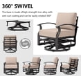 thumbnail image 4 of ASJMR L-Shaped Patio Furniture 10-seat Aluminum Outdoor Conversation Set with Swivel Rocking Chairs and Footstools,Sand, 4 of 8