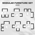 thumbnail image 4 of EastVita 4 Piece Patio Furniture Set, Wicker Rattan Patio Conversation Set, 2 Chairs & One Loveseat & One Coffee Table, Outdoor Patio Furniture Set for Patio Front Porch Balcony Bistro, 4 of 5