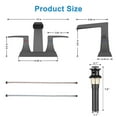 thumbnail image 4 of Bathroom Sink Faucet, 4 inch 2 Handle Waterfall Bath Faucet with Pop Up Drain & Hose, 4 of 8