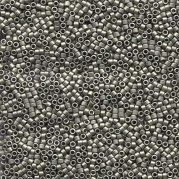 Matte Metallic Silver Miyuki Delica Beads 10/0 DBM0321-TB