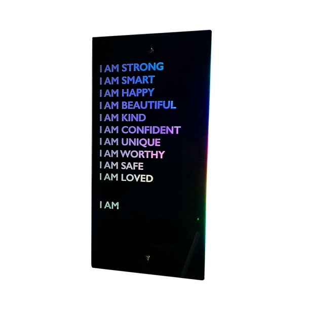 Espejo motivacional con luz nocturna, espejo de afirmación LED, espejo acrílico acrílico, espejo inspirador, confiabilidad excepcional