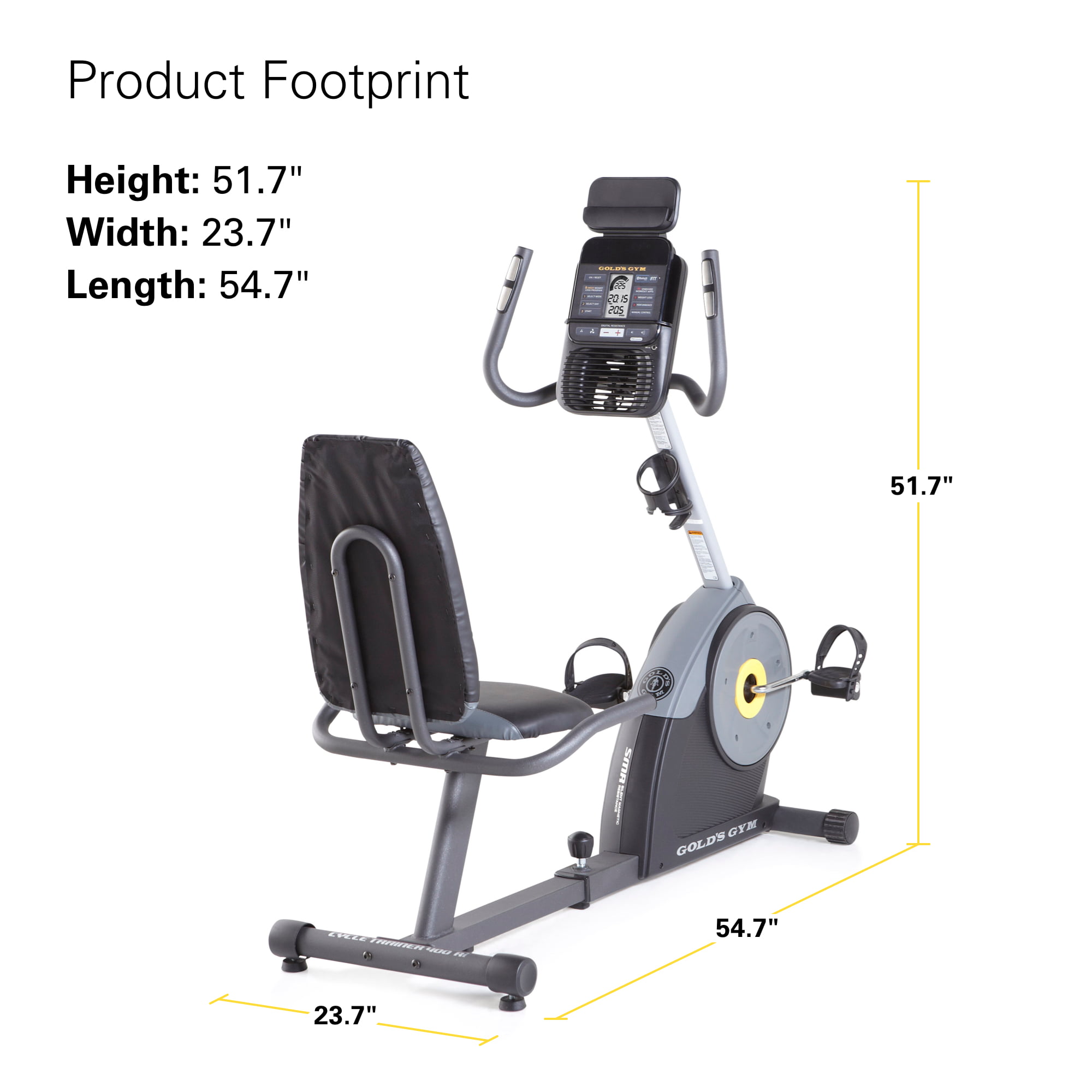 Gold S Gym Cycle Trainer 400 Ri Recumbent Exercise Bike Ifit Compatible Walmart Com Walmart Com
