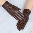 thumbnail image 7 of TERGAYEE Womens Winter Leather Gloves,manipulatescreen Texting Warm Driving Lambskin Gloves,Winter Outdoor Warm Cycling Driving Fashion Bowknot Gloves, 7 of 7