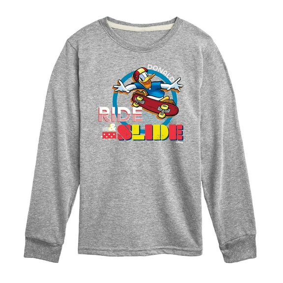 Disney - Standard Sports - Ride & Slide with Donald - Youth Long Sleeve Graphic T-Shirt