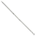 thumbnail image 2 of Sterling Silver Polished 3.7mm Box Chain 8 Inch ID Bar Mens Bracelet, 2 of 5