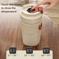 thumbnail image 4 of Coffee Thermos Cup with Smart Lid Portable Stainless Steel Vacuum Flask Keep Hot And Cold Insulated Cups Drinkware Gift Packing, 4 of 5