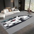 thumbnail image 1 of Area Rug 8x10 ft Comic Style Sports Car White Living Room Rugs, Indoor Accent Rug, Washable Non Slip Stain Resistant Carpet, for Bedroom Dining Room Home Office Soft Low Pile Print Rugs, 1 of 7