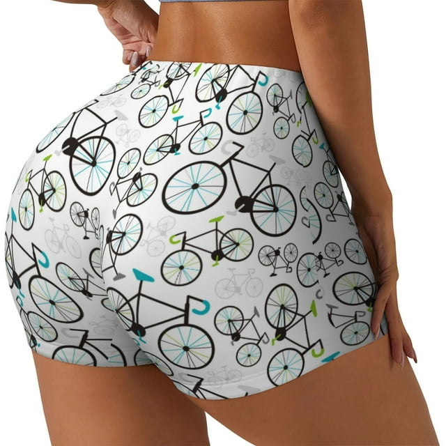Fotbe Bicycle Shorts Sin Costuras – Shorts Deportivos de Cintura Alta para Mujer, Elásticos para Gimnasio, Yoga, Running o Ciclismo-Small