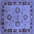 thumbnail image 1 of Ahgly Company Indoor Square Oriental Blue Industrial Area Rugs, 4' Square, 1 of 4