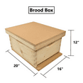 thumbnail image 3 of Goodland Bee SupplyÂ® Complete 4 Tier Bee Hive Kit Including Electric 2 Frame Honey Extractor. Bee Foundations and Frames, Inner Cover, Telescoping Top, Hive Bottom and Excluder Included., 3 of 6