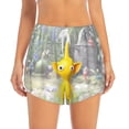 thumbnail image 4 of Lsque Pikmin Printed Women's Running Shorts with Liner Pockets,Elastic Quick Dry Workout Athletic Gym Yoga Shorts,Womens High Waist Shorts-X-Large, 4 of 9