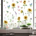 thumbnail image 4 of Ikohbadg 6 Sheets Sunflower Window Clings Spring Flower Butterfly Window Stickers Sunflower Window Decals Fall Glass Window Decorations Holiday Birthday Bedroom Living Room Home Kitchen Office Decor, 4 of 8