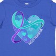 thumbnail image 4 of Inktastic Suicide Prevention Awareness Purple and Teal Heart Ribbon Boys or Girls Baby T-Shirt, 4 of 5