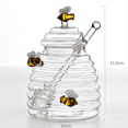 thumbnail image 3 of Glass Honeycomb Tank Kitchen Tools Honey Storage Container with Dipper and Lid Honey Bottle for Party Kitchen Home, 3 of 7