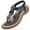 Blue, variant on Littleplum Womens Elegant Rhinestone Sandals Comfortable Arch Support Summer Breathable Sanadals for Women,Black,Size 6