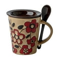 thumbnail image 3 of Lipstore Ceramic Coffee Cup Chinese Handmade 350 ml for Latte Coffee Cappuccino, 3 of 8