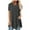 Gray, variant on Womens Summer Tops,Women Plus Size Button Solid Round Neck Short Sleeve Irregular T-shirt Blouse Tops Black 6