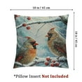 thumbnail image 4 of Fenyluxe Red Bird Throw Pillow Covers Set of 2 Sparrow Couch Pillow Cases Square 2pcsCushion Cover for Home Bed Sofa Decorative  White, 4 of 7