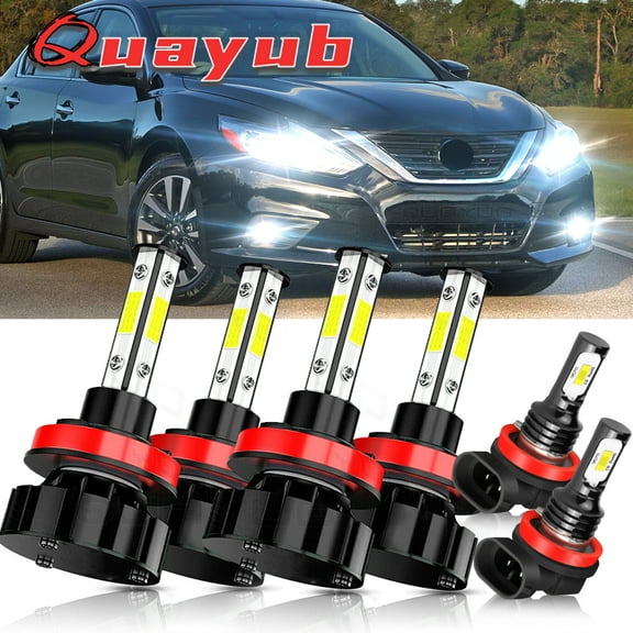 For Nissan Altima 2007-2018 Combo LED Headlights   Fog Lights – 6000K White, High/Low Beam, Easy Install