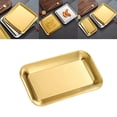 thumbnail image 4 of Plato de servicio de acero inoxidable Sunnimix bandeja de servir pequeño dorado, 4 of 8