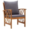 thumbnail image 3 of vidaXL 5 Piece Patio Lounge Set with Cushions Solid Acacia Wood, 3 of 9