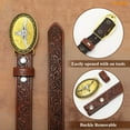 thumbnail image 6 of WHIPPY Kids Leather Belt for Boys Girls Western Cowboy Cowgirl Genuine Leather Belt for Jeans Dresses Gift, 6 of 7