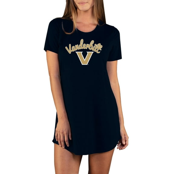 Women's Concepts Sport Black Vanderbilt Commodores Marathon Nightshirt
