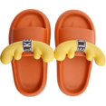 thumbnail image 2 of Pantuflas para niñas y niños, sandalias de secado rápido con una bonita decoración de astas, pantuflas suaves y antideslizantes para la ducha, sandalias deslizantes para interiores y exteriores, 2 of 5