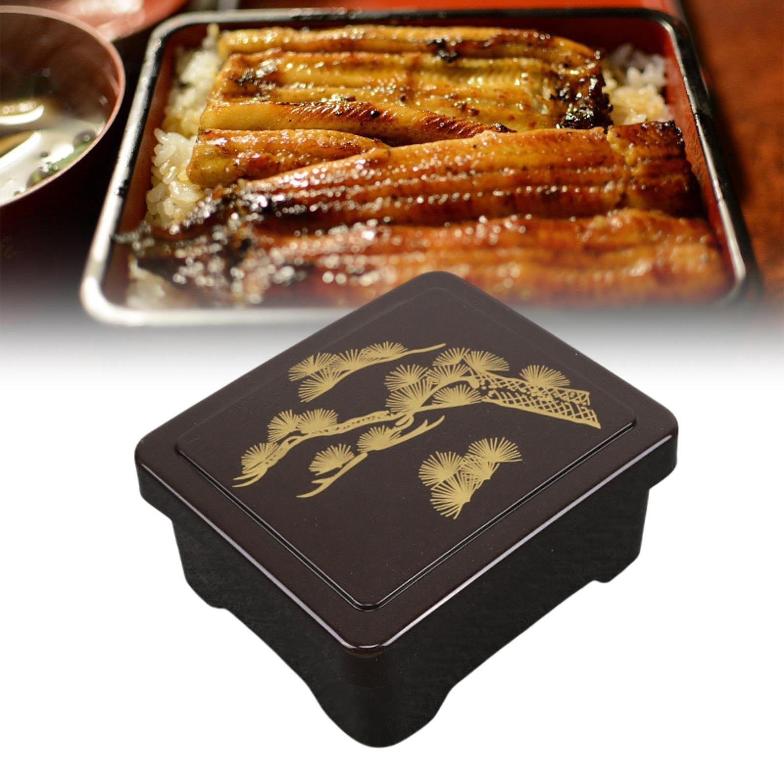 Esquirla Bento Box Japanese Lunchbox with Lid Reusable Storage Box Rectangle Container Lunch Container for Camping Work Picnic pattern