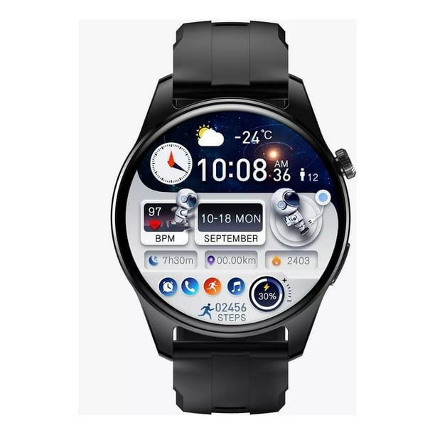 Reloj Smartwatch Fralugio Hk4 Hero Brujula Amoled Hr Bp Nfc Negro