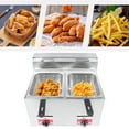 thumbnail image 2 of FOGGBET Commercial Countertop Gas Fryer with Baskets, 2 * 6L Deep Fryer Pot Stainless Steel Kitchen Oil Fryer,Lpg Fryer Fast Heating Fryer Set for Restaurant Home Kitchen(2 Baskets), 2 of 18