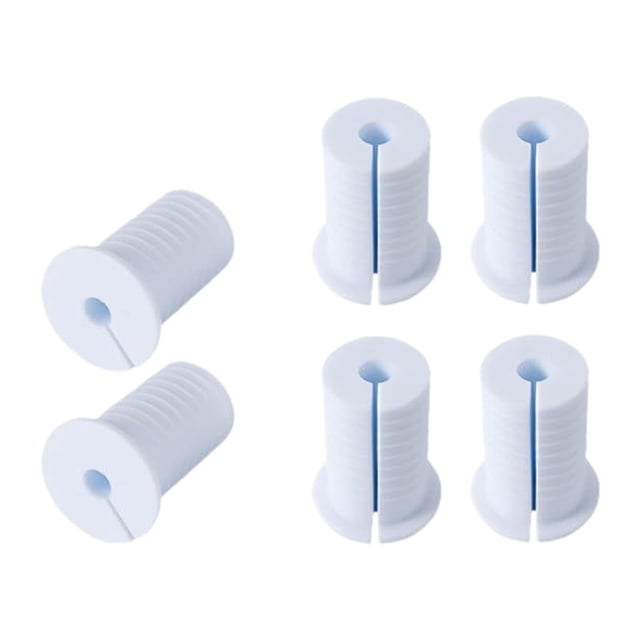 Pasacables flexibles para enrutamiento de cables de 6 piezas, aptos para orificios de pared de 1 pulgada de goma Blanco