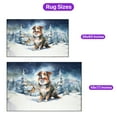 thumbnail image 5 of Hello Winter Border Collie Welcome Snowy Night Watercolor Vintage Indoor Rug Borders Dog Lovers Gifts Idea Carpet Living Bed Room Sofa Home Decor - 01011, 5 of 5