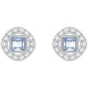 Swarovski Angelic Square Pierced Earrings - Blue - Rhodium Plating - 5352048