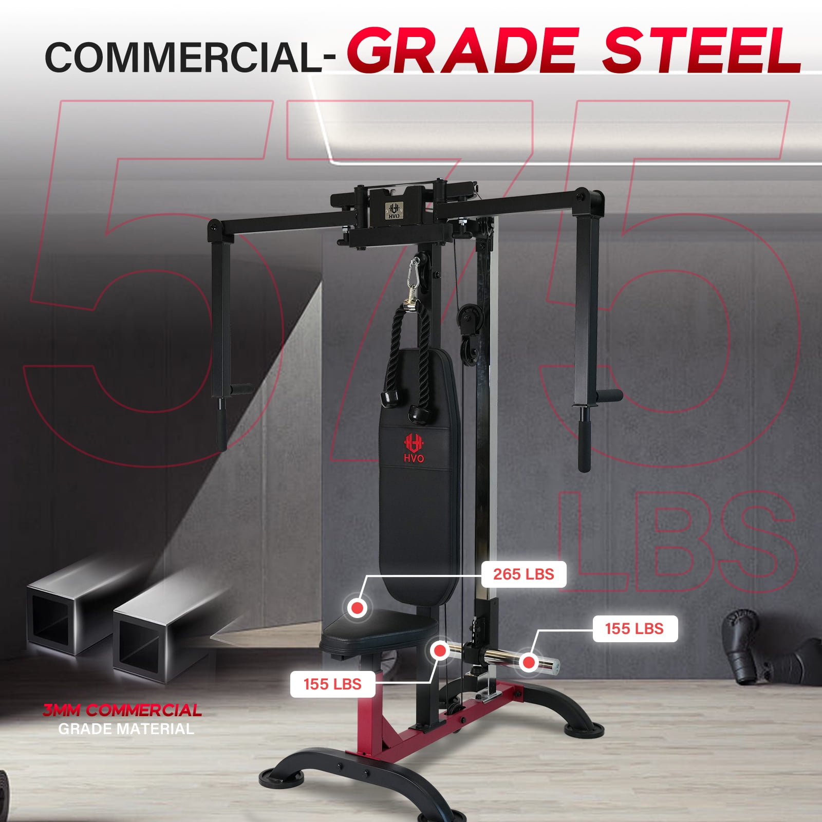 HeeH Pec Deck & Reverse Delt Fly Machine – Adjustable Upper Body Home Gym for Chest, Back, Ab & Shoulder Workout (Red)