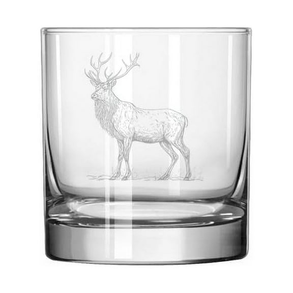 11 oz Rocks Whiskey Old Fashioned Glass Gift Elk