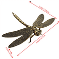 thumbnail image 6 of Mini Brass Dragonfly Casting Animal Figurine Retro Style Metal Sculpture Home Desktop Craft Decoration, 6 of 6