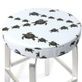 thumbnail image 3 of KLL Sea Turtle Round Bar Chair Cushion Cover 13 inch ,Bar Stool Protector with Elastic, Soft Washable, 3 of 6