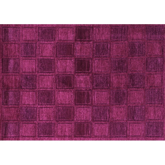Ahgly Company Indoor Rectangle Abstract Purple Modern Area Rugs, 4' x 6'