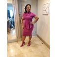 thumbnail image 3 of HAHDAXIA Femmes Mode Peplum Bodycon Manches Courtes Arc Club Volants Crayon Partie Robe, 3 of 5