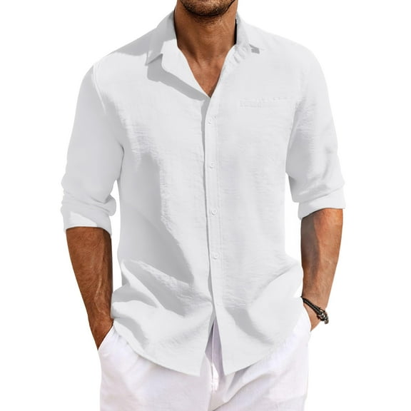 Thrilos Men Dress Shirts Long Sleeve Button Up Shirt Casual Regular Fit Shirts with Pocket