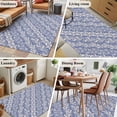 thumbnail image 5 of 3'x5' Rug for Living Room Bedroom, Blue Floral Washable Area Rugs Non-Slip Carpet Mats, Spring Flowers Pattern Plants Simple Vintage Indoor Low Pile Area Rug Runner for Kitchen, Mudroom, 5 of 8