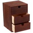 thumbnail image 4 of 1 caja de almacenamiento de escritorio vintage con cajones de madera (cuatro capas), 4 of 7