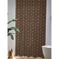 thumbnail image 4 of Sheer Curtains 84 Inches Long, Dark Brown Rattan Semi Sheer Curtains Light Filtering Window Treatment, Vintage Abstract Wicker Texture Privacy Voile Drapes for Living Room Bedroom 52x84 Inch, 4 of 7