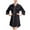 Black Nightgowns for Women, variant on ylioge Womens Button-Down Nightgowns with Pocket and Collared Long Sleeve Silk Satin Sleepshirts Casual Solid Homewear Shirt Dresses
