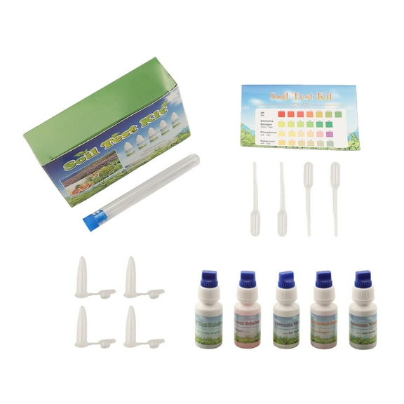 10ml 4 In 1 Soil Test Kit PH Ammonia Nitrogen Phosphorus Potassium Fertility Test Reagent Solution Acidity Meter For Garden Farm