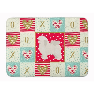 Bolognese Love Machine Washable Memory Foam Mat Red
