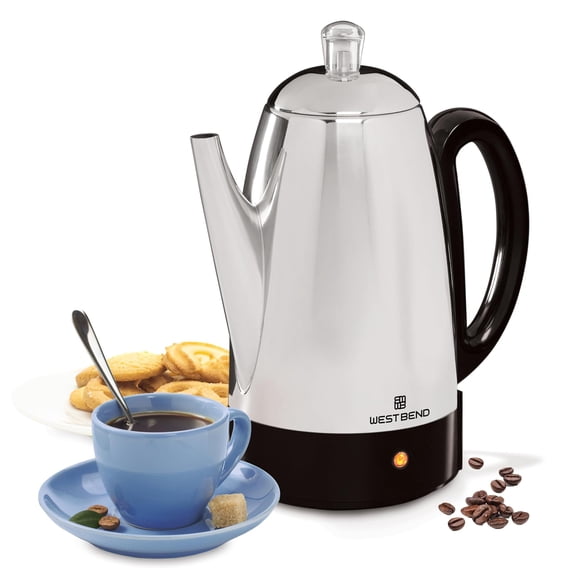 Cafetera Percoladora West Bend 54159 Electrica Acero Inoxidable 12 Tazas 950W