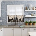 thumbnail image 6 of Half Window Curtain 36 Inches Long, Vintage Forest Deer Window Treatment Curtain Drapes, Rustic Country Wildlife Woodland Small Tier Curtains for Bathroom Over Sink, 27.5"x36", 2 Panels, 6 of 7